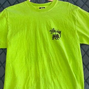 Green Stussy tee shirt